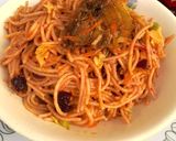 A picture of step 7 of Beetroot Stirfried Pasta.