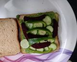 A picture of step 3 of Healthy Grilled Sandwich for kids lunch box.