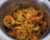 A picture of step 5 of Crispy Karela Chips.