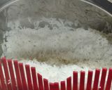 A picture of step 2 of Triple Schezwan fried rice.