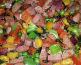 A picture of step 2 of Stirfried vegetable pasta.