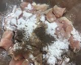 A picture of step 2 of Kung Pao Chicken.