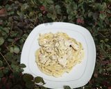 Foto langkah ke 4 dari resep Chicken Fettuccine Creamy Carbonara.