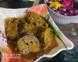 A picture of step 5 of Arbi patte ki curry.