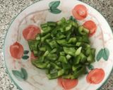 Foto del paso 3 de la receta: Cintas con verduras al dente y camarones