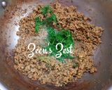 A picture of step 3 of Lamb Mince Fry with Dill.