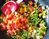 A picture of step 3 of Pavbhaji Masala Tawa Pulao.