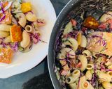 A picture of step 5 of Tahini Pasta Salad.