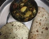 A picture of step 7 of Aloo methi.