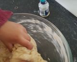 A picture of step 2 of Visheti /sweet coated fried tiny/ African donuts.