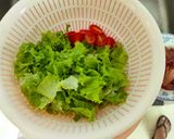 Hình bước làm 1 của món Salad rau củ kèm thịt xông khói