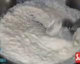 A picture of step 3 of Badam Halwa.