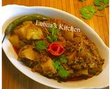 A picture of step 5 of Mince meat (lamb/ beef) and Potato Curry (Aloo Keema).