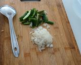 A picture of step 1 of Andra style Banana Patoli.