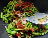 A picture of step 2 of Cluster beans sabji.