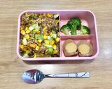 Hình bước làm 4 của món Day 17 : Cơm rang bò lẩm cẩm, mực hấp sả_eat1000