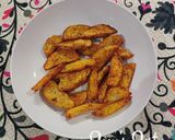 A picture of step 4 of Air Fryer Potato Wedges.