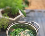 Hình bước làm 2 của món Canh rau muống nấm bào ngư chay
