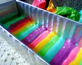 Foto langkah ke 4 dari resep Anyam rainbow rollcake.