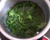 A picture of step 1 of Palak paneer.