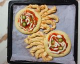 Foto langkah ke 8 dari resep Octopus Pepperoni Pizza (Ekonomis Dengan Keju Oles).