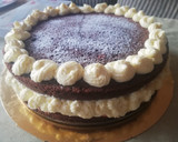 Foto del paso 8 de la receta: Tarta de chocolate rellena de frambuesa y mousse de vainilla 🥧
