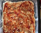 Egyszerű sonkás-sajtos pizza 😋🍕 recept fázis 6 fotója