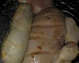 Foto del paso 2 de la receta: Pollo con papas y anco frito bañados en crema