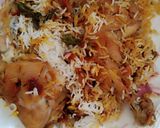 A picture of step 6 of Sindhi biryani.