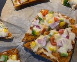 A picture of step 6 of Open pizza sandwich.