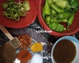 A picture of step 1 of Masala khatti Hari mirch🌶️🌶️.