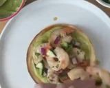A picture of step 3 of Shrimp Ceviche Tostada.