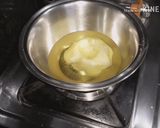 A picture of step 1 of Mysore Pak mouth melting.