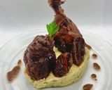 Foto del paso 10 de la receta: Pollo al disco al verjous, salsa de soja y tomates secos con puré de limón