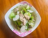 Hình bước làm 5 của món Canh mướp bò viên