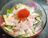 A picture of step 4 of Besani bhindi fry.