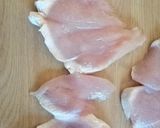 A picture of step 1 of Bacon wrapped stuffed chicken breasts.