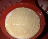 A picture of step 1 of Nutella bread 🥯.
