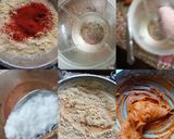 A picture of step 1 of Tikka (chilli) Ganthiya.