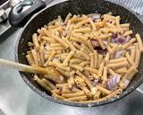 Une image de l'étape 12 de Gratin de macaronis au jambon cru, poivron jaune et emmental.