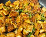A picture of step 5 of Bread Upma.
