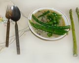 A picture of step 3 of Cream of mushrooms with asparagus.