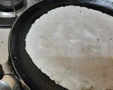 A picture of step 9 of Methi pithla jowar green garlic bhakri and thecha village style.