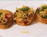 A picture of step 7 of Sev Puri.