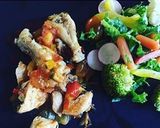 Foto del paso 7 de la receta: Pollo en salsa y vegetales