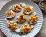 A picture of step 4 of Corn papdi chaat.