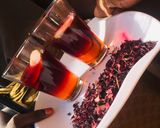 A picture of step 1 of Hibiscus juice 🥤.