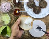 A picture of step 8 of Veg Burger.