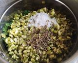 A picture of step 3 of Split Mung beans chilla.