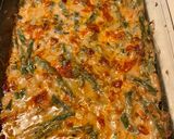 A picture of step 5 of Green bean casserole with homemade fried onions.